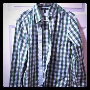 Green Plaid Button Down